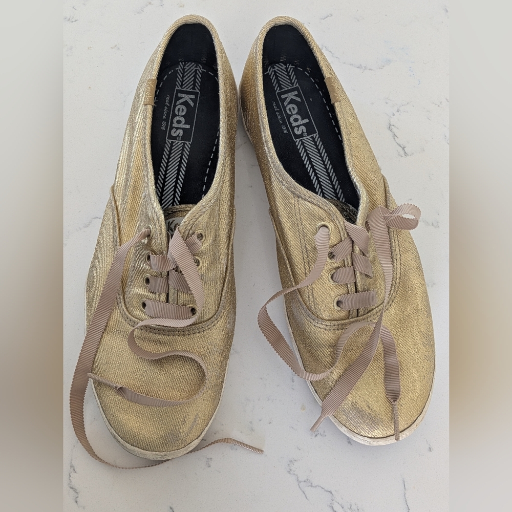 Keds Women's Metallic Gold Sneakers